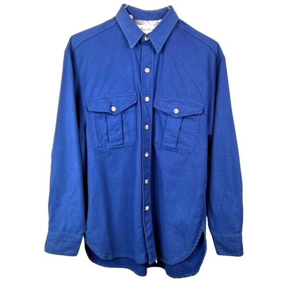 Eddie Bauer Other - EDDIE BAUER Thick Flannel Button Down Shirt  100% Cotton in Blue Size Medium
